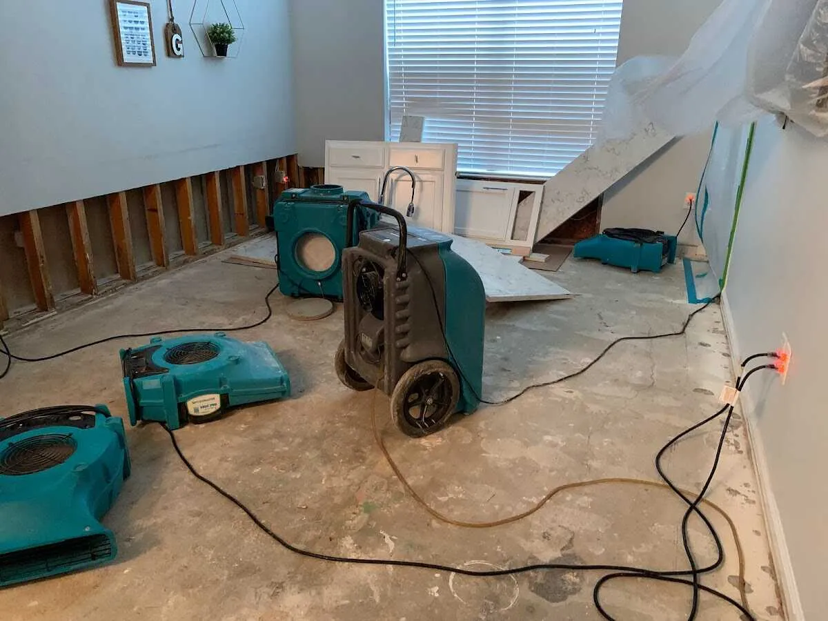 Dehumidifier in flood-cut room for Water Extraction & Removal in Carlisle